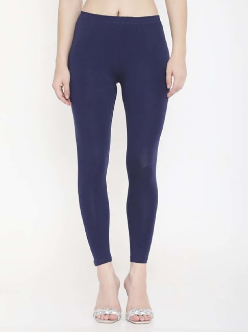 FEELINGS Blue Plain Leggings-picture-16