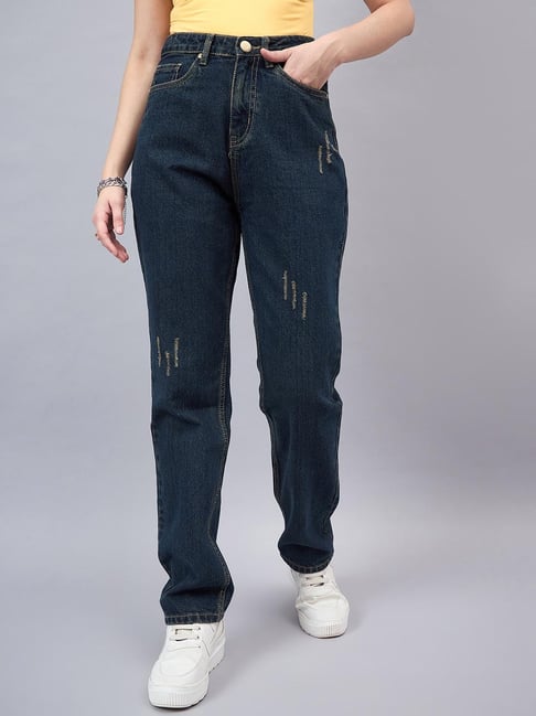 Style Quotient Blue Cotton Distressed Jeans