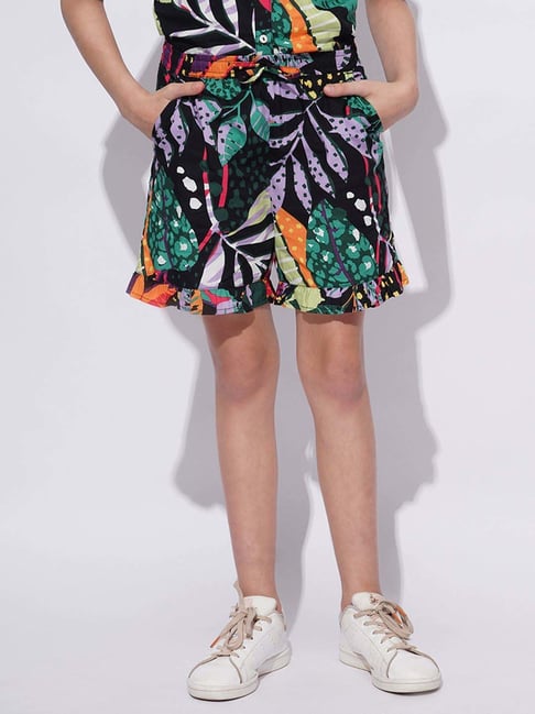Vero Moda Girls Black Cotton Printed Shorts-picture-11