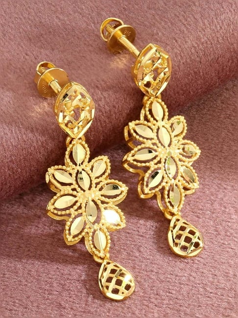 Buy Malabar Gold and Diamonds 22k (916) BIS Yellow Gold Earring