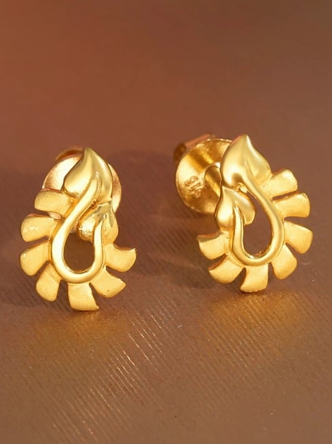 Yellow Gold 22 Carat Gold Earrings Online Malabar Gold And