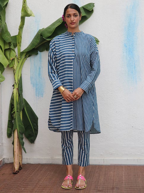 Chidiyaa Flower Girl Yaasmin Blockprinted Cotton Kurta Set