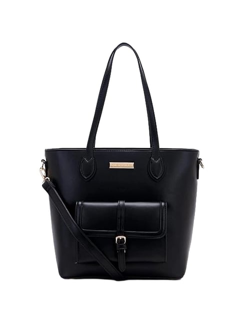 Giordano Black Solid Medium Handbag-picture-20