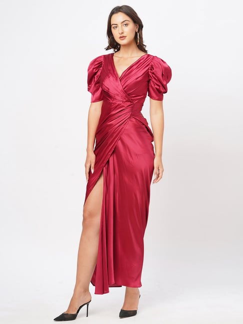 MISH Red Wrap Dress-picture-30
