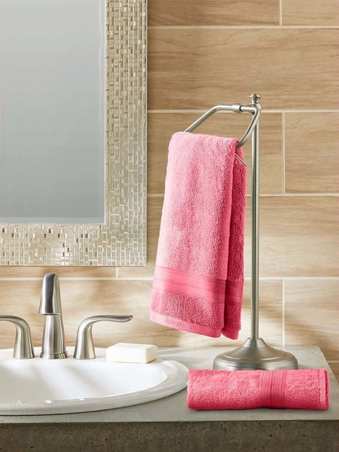 Buy Raymond Home Neo Rose Pink 450 GSM Cotton Hand Towel at Best Price Tata CLiQ