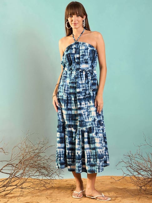 Rare Blue Printed Maxi Dress-picture-10