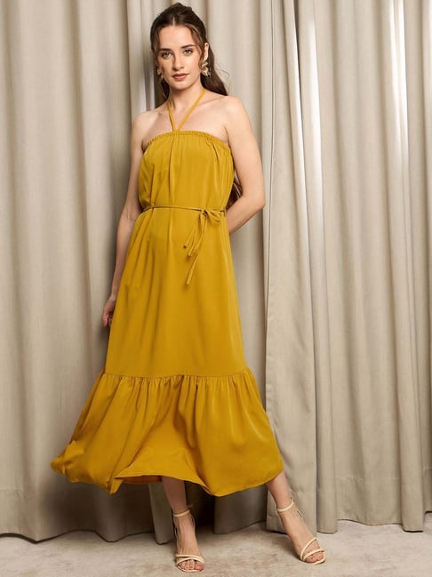 Marie Claire Mustard Maxi Dress