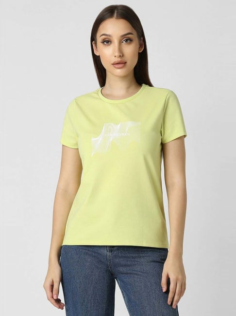 Van Heusen Green Printed T-Shirt