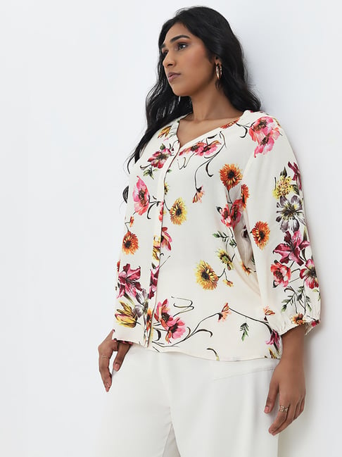 Gia by Westside Multicolour Floral Print Top