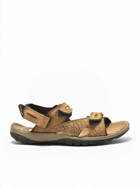 Woodland Men's Camel Floater Sandals