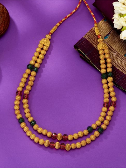 png jewellers P.N.Gadgil Jewellers 22 Karat (916) BSI Hallmarked Yellow Gold Twin Symphony Thushi Necklace-picture-37