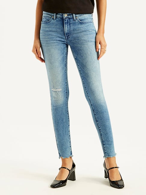 Levi's 711 Light Blue Mid Rise Skinny Fit Jeans