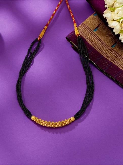 P.N.Gadgil Jewellers 54KT (916) BSI Hallmarked Yellow Gold Manmohak Thushi Necklace For Women