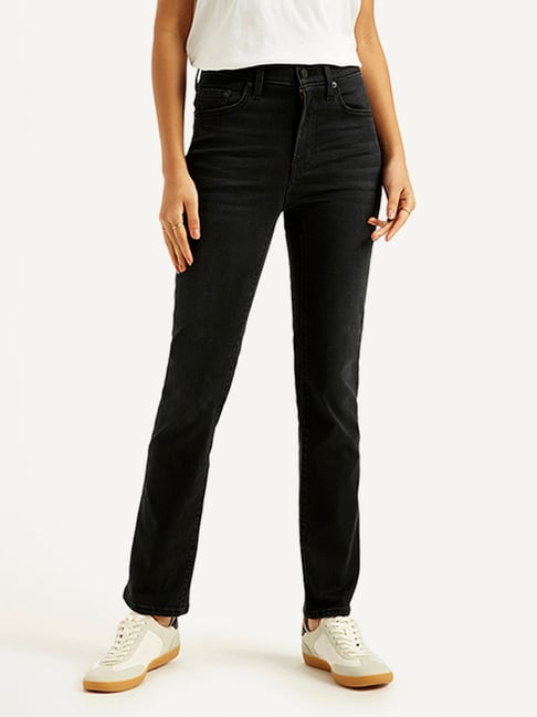 Levi's 724 Black High Rise Slim Fit Jeans-picture-18