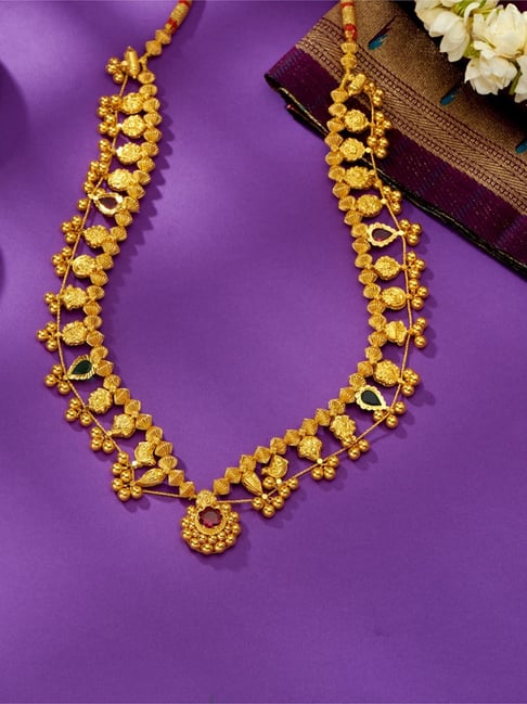 Buy Jewellers 27KT (916) Gold Long Necklace For Women