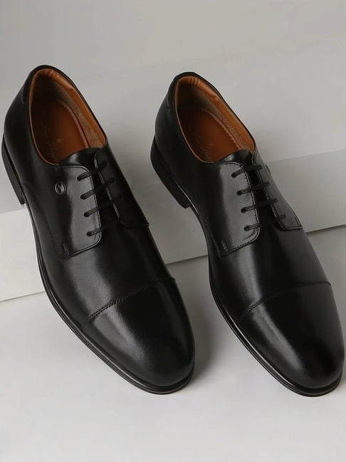 Louis Philippe Men's Black Derby Shoes-picture-43