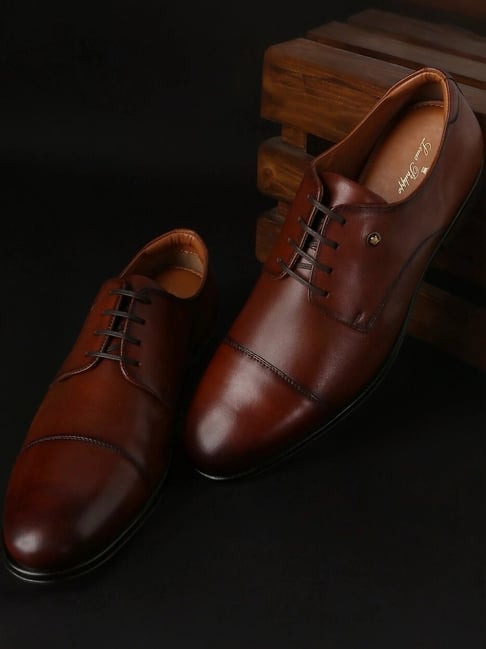 Louis Philippe Men's Brown Derby Shoes
