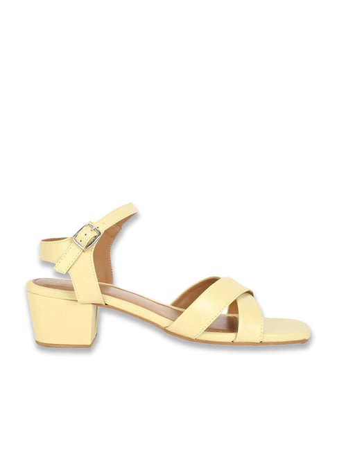 Allen Solly Women's Yellow Ankle Strap Sandals-picture-15