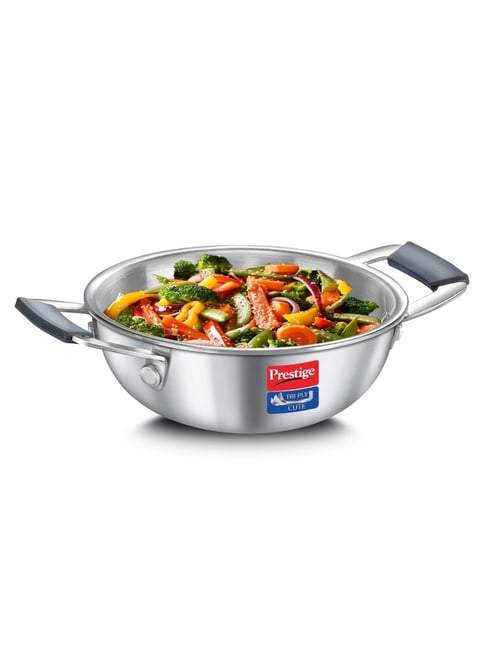 Prestige Silver Stainless Steel Cute Kadai 12 cm 400 ml