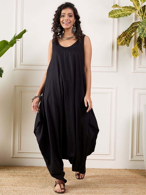 Inweave Black Regular Fit Jumpsuit