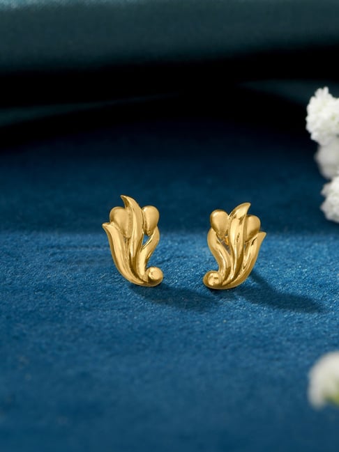 P.N.Gadgil Jewellers 22KT (916) BSI Gold Flourishing Glam Stud Earring for Women-image-45