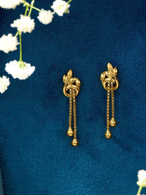 Buy Jewellers 22KT (916) Gold Dangler Earring For Women