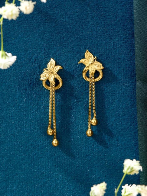 Buy Jewellers 22KT (916) Gold Dangler Earring For Women