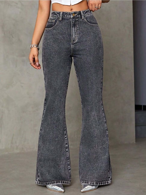 Kotty Grey High Rise Bootcut Jeans