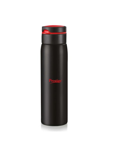 Prestige Black Stainless Steel Water Bottle 600ml,