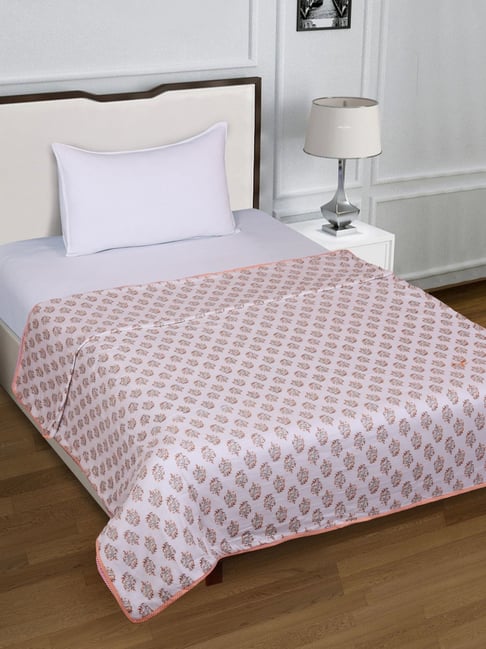 Romee Multi Cotton Floral Blankets Quilts and Dohars at Best Price