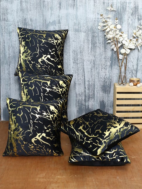 Romee Black Velvet Printed Cushion Covers-image-18