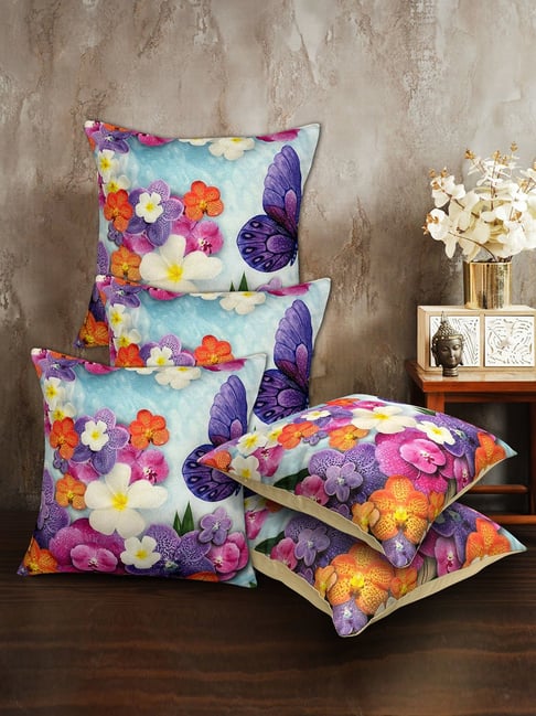 Romee Multi Jute Floral Cushion Covers