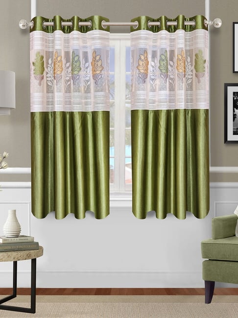 Romee Green Polyester Floral Curtains and Sheers-picture-47