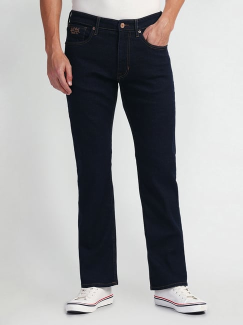 U.S. Polo Assn. Blue Cotton Regular fit Solid Jeans