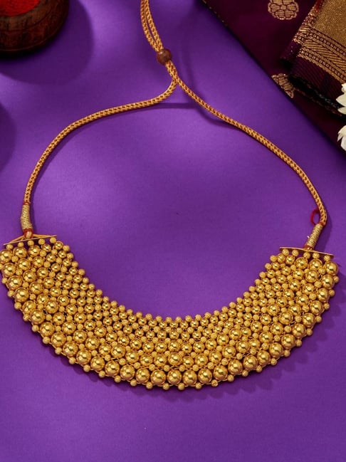 P.N.Gadgil Jewellers 22 Karat (916) Yellow Gold BIS Hallmarked Gold Swarajya Short Necklace