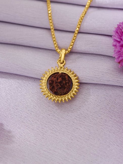 Buy Jewellers Panchmukhi fashionable Rudraksha Gold Pendant