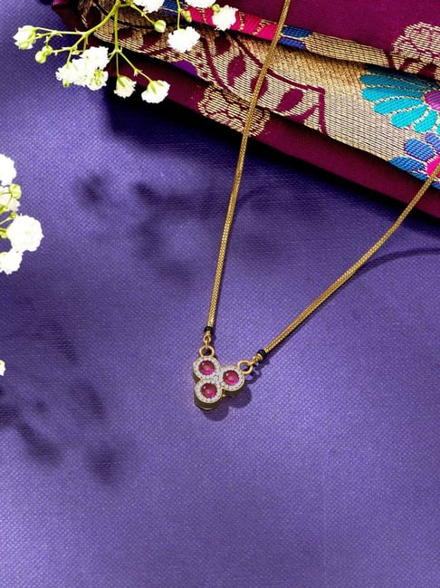 png jewellers P.N.Gadgil Jewellers 22 Karat (916) Yellow Gold BIS Hallmarked Gold Treble Modern Mangalsutra-picture-43