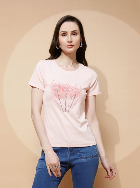 Global Republic Pink Embellished Top
