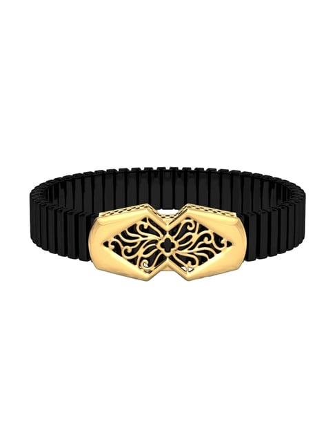 Candere by Kalyan Jewellers BIS Hallmark 18K (750) Pure Yellow Gold Flexi Bracelet for Men-picture-13