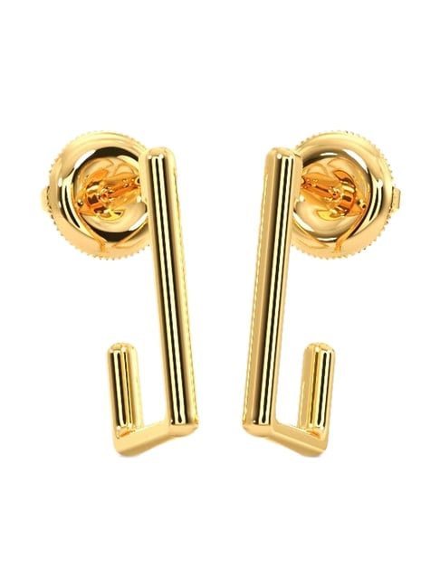 Candere by Kalyan Jewellers 18k (750) BIS Hallmark Pure Yellow Gold Hoop Earrings for Women-image-17