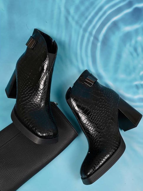 Ronnie Grey Women's Black Casual Boots-picture-36