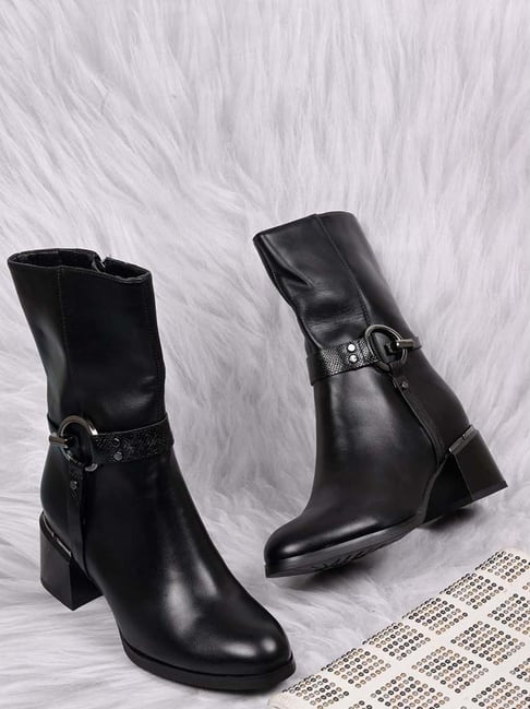 Ronnie Grey Women's Black Casual Boots-picture-38