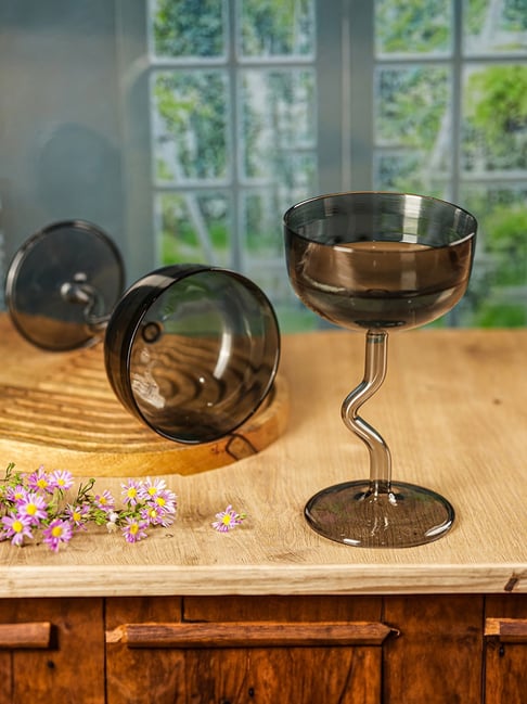 troveas Trovea's Classic And Elegant Coupe Transparent Glass Cocktail Glass - Set of 2-picture-17