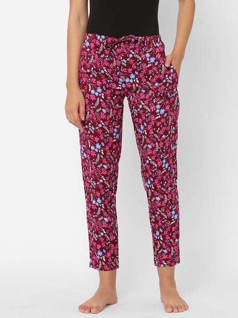 Urban Scottish Pink & Maroon Printed Lounge Pants-picture-27