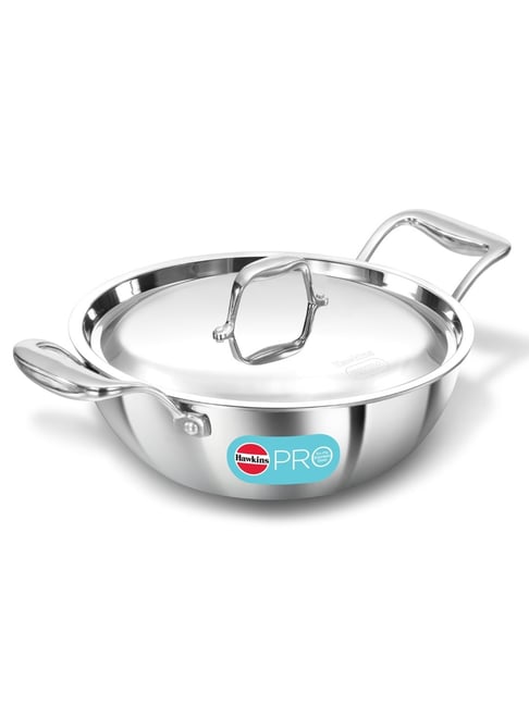 Hawkins Silver Stainless Steel Deep-Fry Pan 2.5L 22 Cm