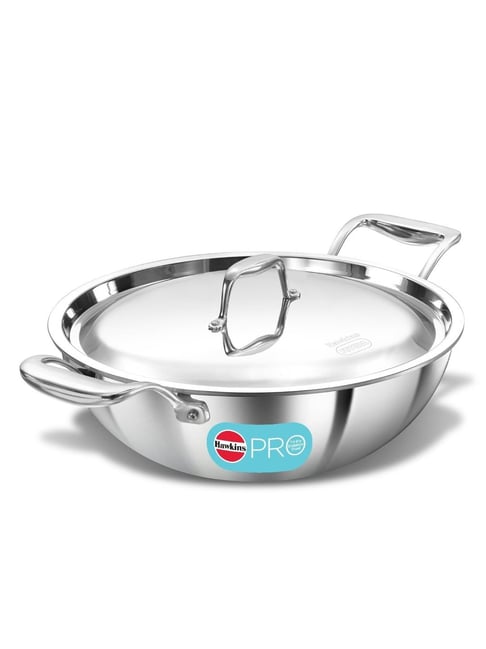 Hawkins Silver Stainless Steel Deep-Fry Pan 3.5L 22 Cm