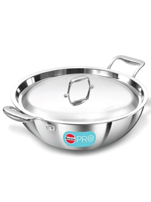 Hawkins Silver Stainless Steel Deep-Fry Pan 6L 22 Cm