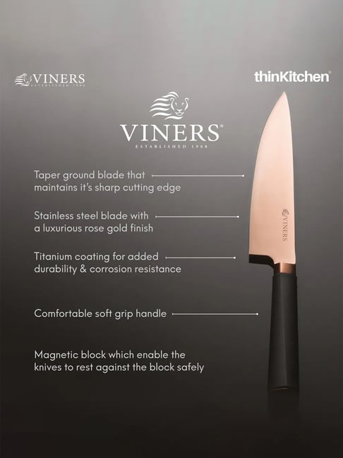 Viners Knife Block with Gift Box 6pc (Copper)