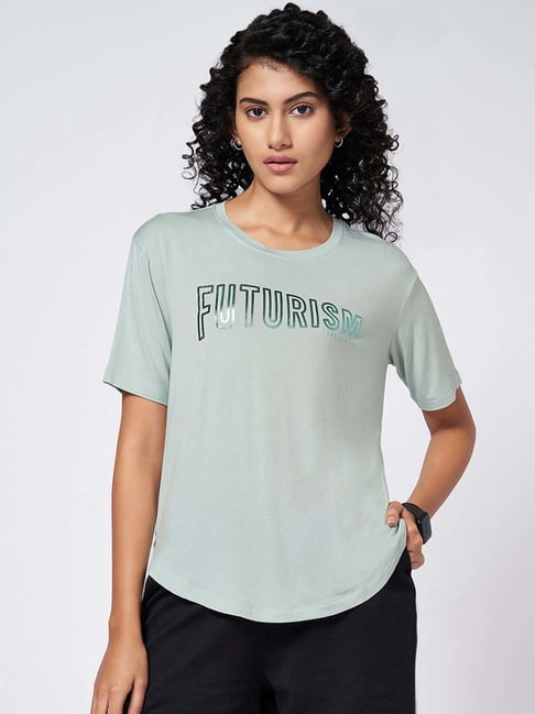 Ajile by Pantaloons Green Printed T-Shirt-picture-168
