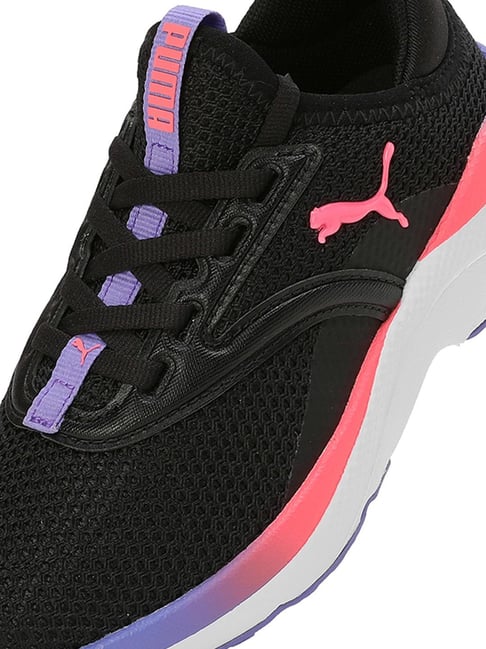 Buy Puma Kids Soft Mayve Black Running Shoes for Girls at Best